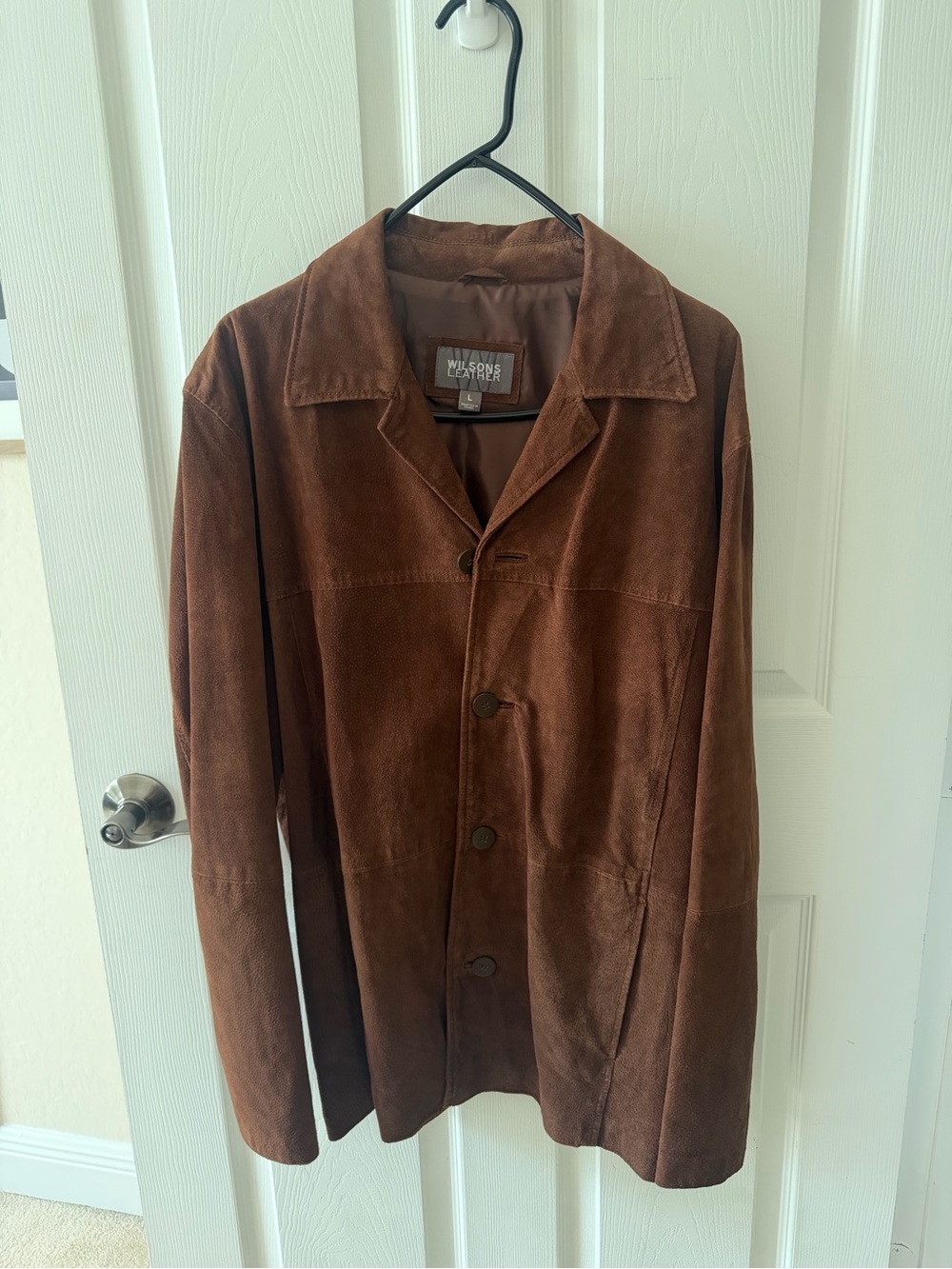 Wilsons Leather Men’s Chocolate Brown Suede Shirt Jacket